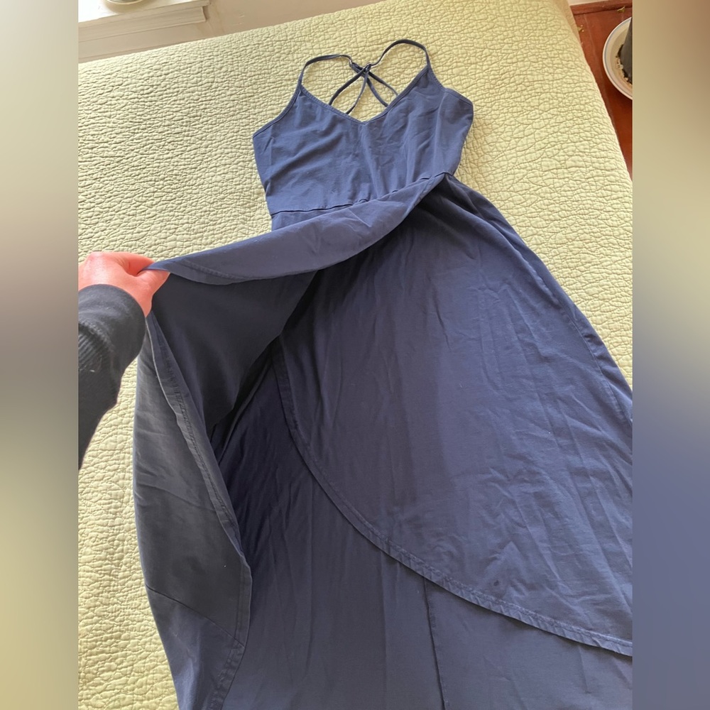 🎉 3/$15 Navy Blue High Low Maxi Dress M - Picture 10 of 10